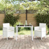 Krzesło Ogrodowe 2 pcs Biały 53 x 49 x 85 cm polipropylen