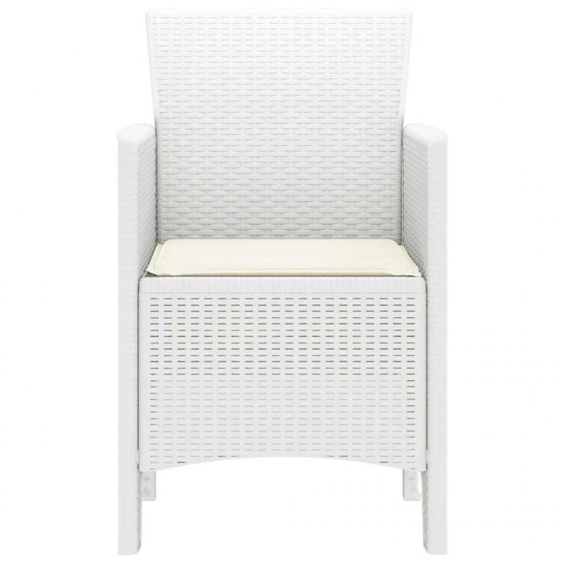 Krzesło Ogrodowe 2 pcs Biały 53 x 49 x 85 cm polipropylen