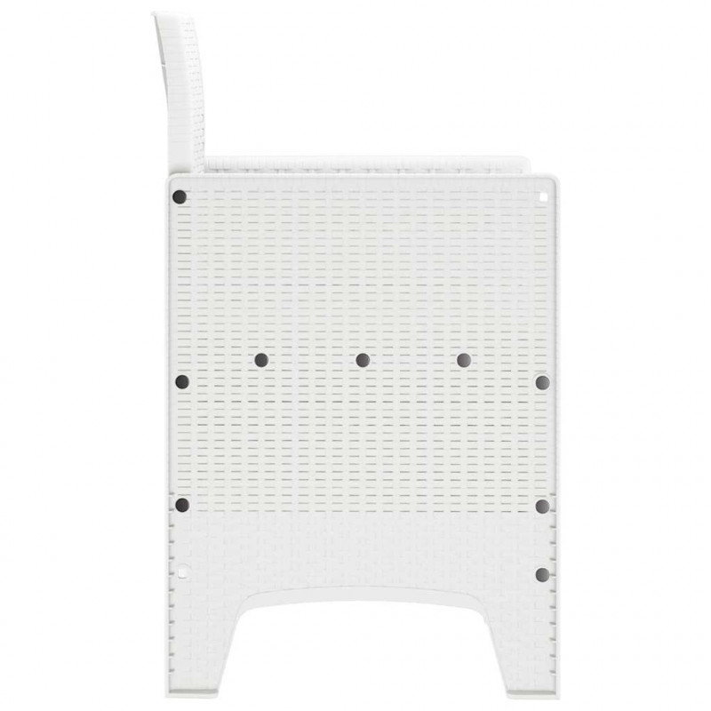 Krzesło Ogrodowe 2 pcs Biały 53 x 49 x 85 cm polipropylen