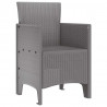 Krzesło Ogrodowe 2 pcs Jasnoszary 53 x 49 x 85 cm polipropylen