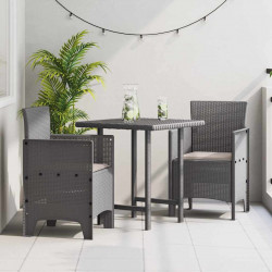 Krzesło Ogrodowe 2 pcs Jasnoszary 53 x 49 x 85 cm polipropylen
