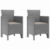 Krzesło Ogrodowe 2 pcs Jasnoszary 53 x 49 x 85 cm polipropylen