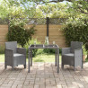 Krzesło Ogrodowe 2 pcs Jasnoszary 53 x 49 x 85 cm polipropylen