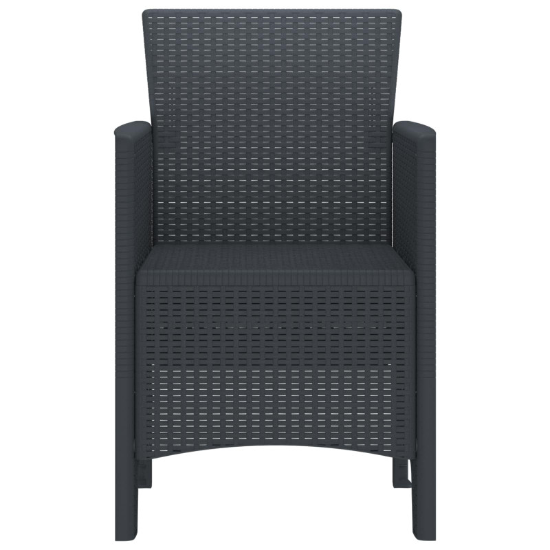 Krzesło Ogrodowe 4 pcs Antracyt 53 x 49 x 85 cm polipropylen