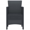 Krzesło Ogrodowe 4 pcs Antracyt 53 x 49 x 85 cm polipropylen