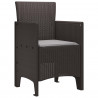 Krzesło Ogrodowe 4 pcs Brązowy 53 x 49 x 85 cm polipropylen