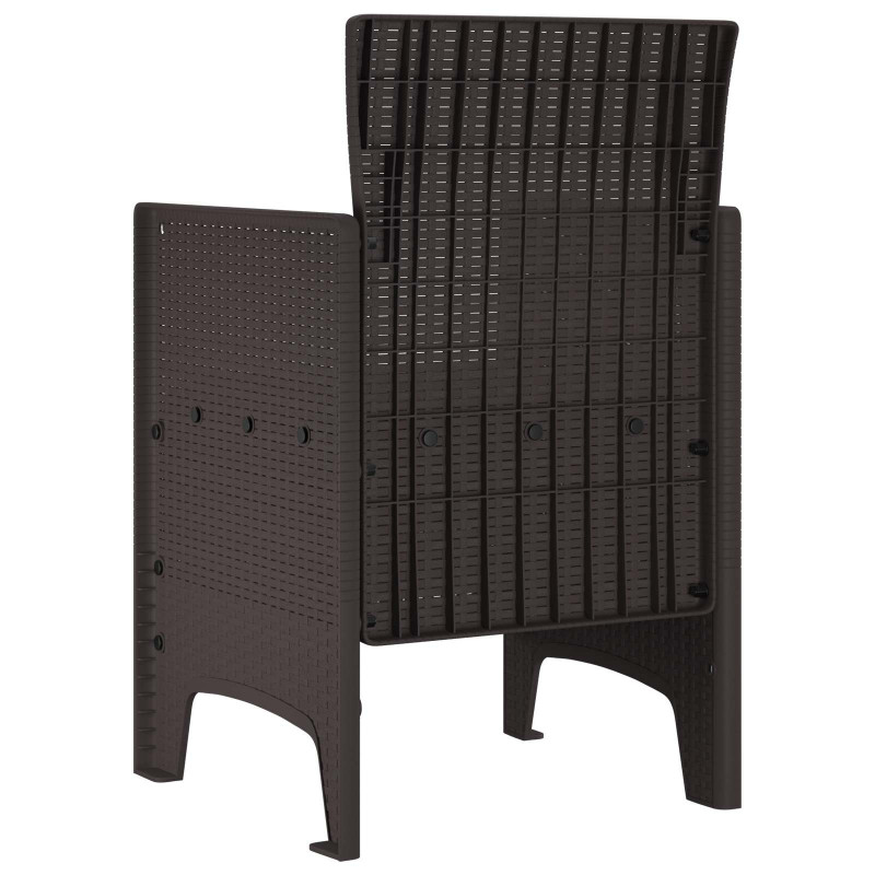 Krzesło Ogrodowe 4 pcs Brązowy 53 x 49 x 85 cm polipropylen