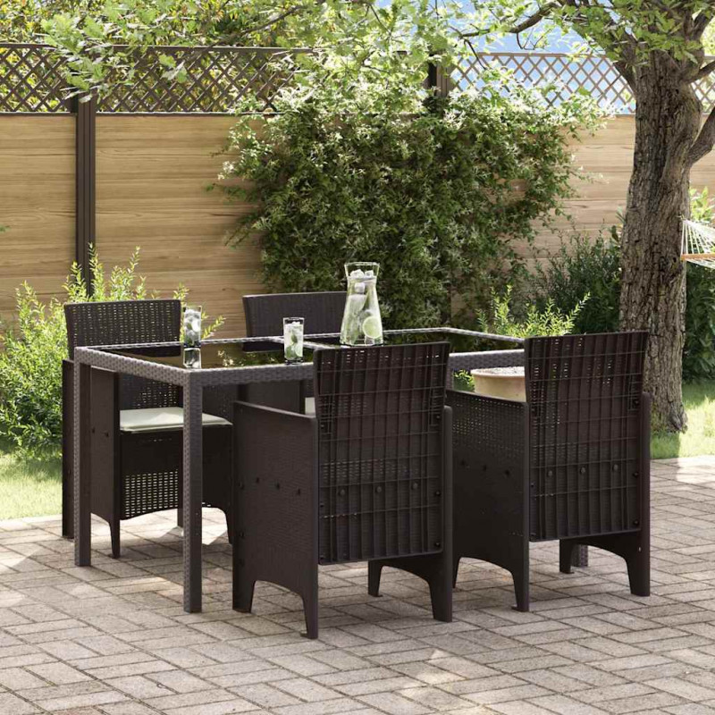 Krzesło Ogrodowe 4 pcs Brązowy 53 x 49 x 85 cm polipropylen