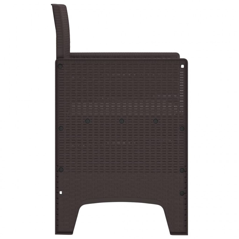 Krzesło Ogrodowe 4 pcs Brązowy 53 x 49 x 85 cm polipropylen