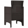 Krzesło Ogrodowe 4 pcs Brązowy 53 x 49 x 85 cm polipropylen