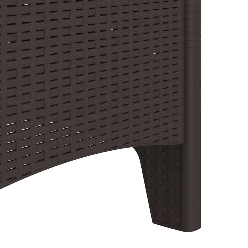 Krzesło Ogrodowe 4 pcs Brązowy 53 x 49 x 85 cm polipropylen