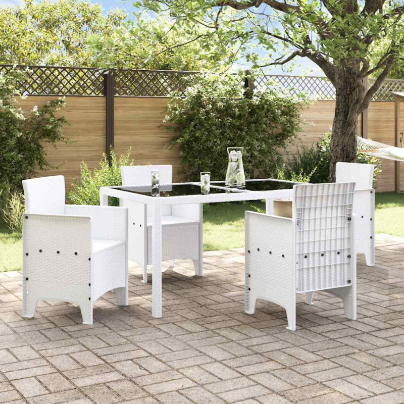 Krzesło Ogrodowe 4 pcs Biały 53 x 49 x 85 cm polipropylen