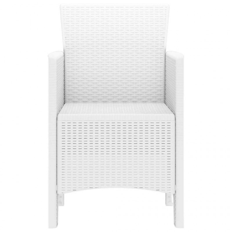 Krzesło Ogrodowe 4 pcs Biały 53 x 49 x 85 cm polipropylen