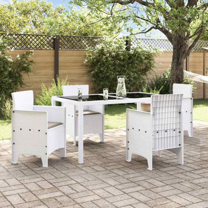 Krzesło Ogrodowe 4 pcs Biały 53 x 49 x 85 cm polipropylen