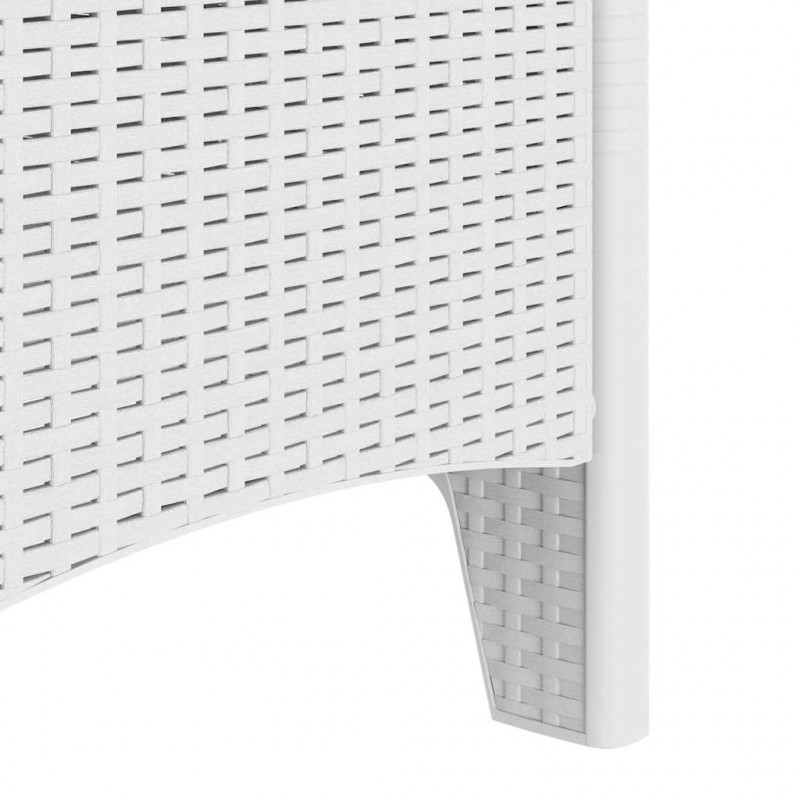 Krzesło Ogrodowe 4 pcs Biały 53 x 49 x 85 cm polipropylen
