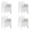 Krzesło Ogrodowe 4 pcs Biały 53 x 49 x 85 cm polipropylen