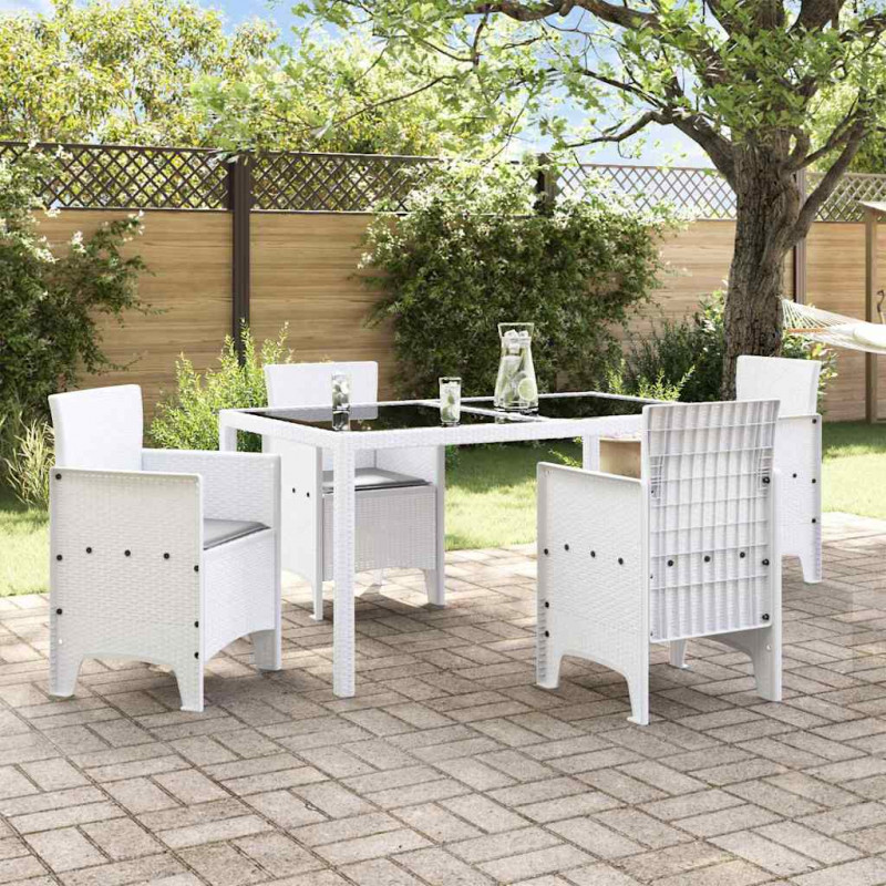 Krzesło Ogrodowe 4 pcs Biały 53 x 49 x 85 cm polipropylen