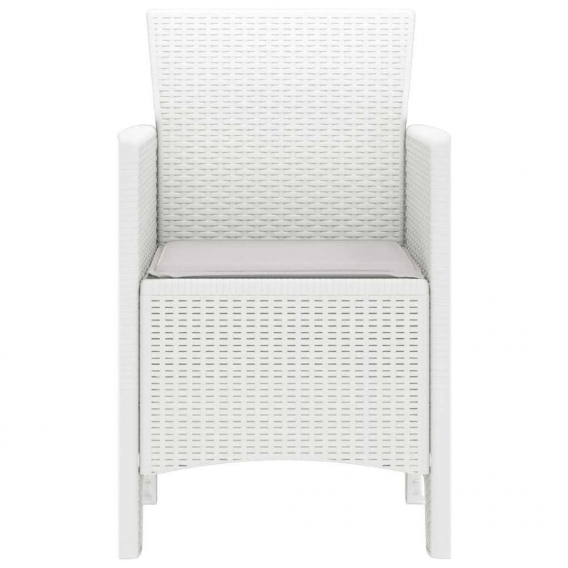 Krzesło Ogrodowe 4 pcs Biały 53 x 49 x 85 cm polipropylen