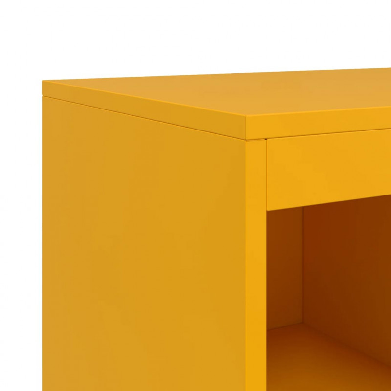 Szafka, musztardowa, 100,5x39x107 cm, stal