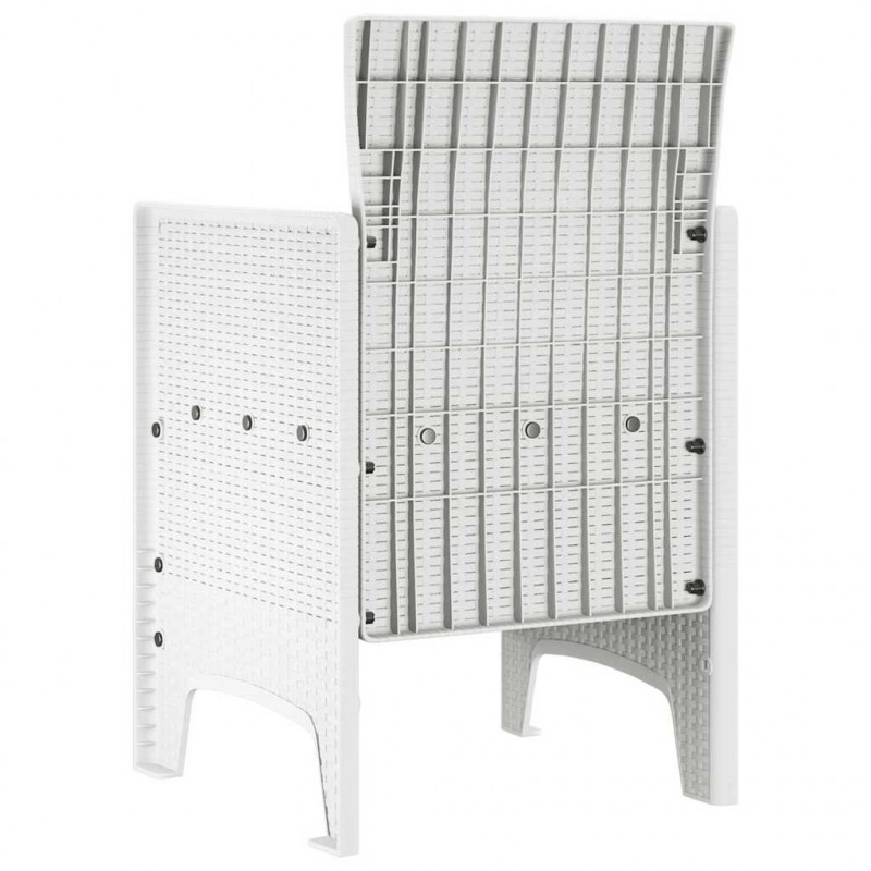 Krzesło Ogrodowe 4 pcs Biały 53 x 49 x 85 cm polipropylen