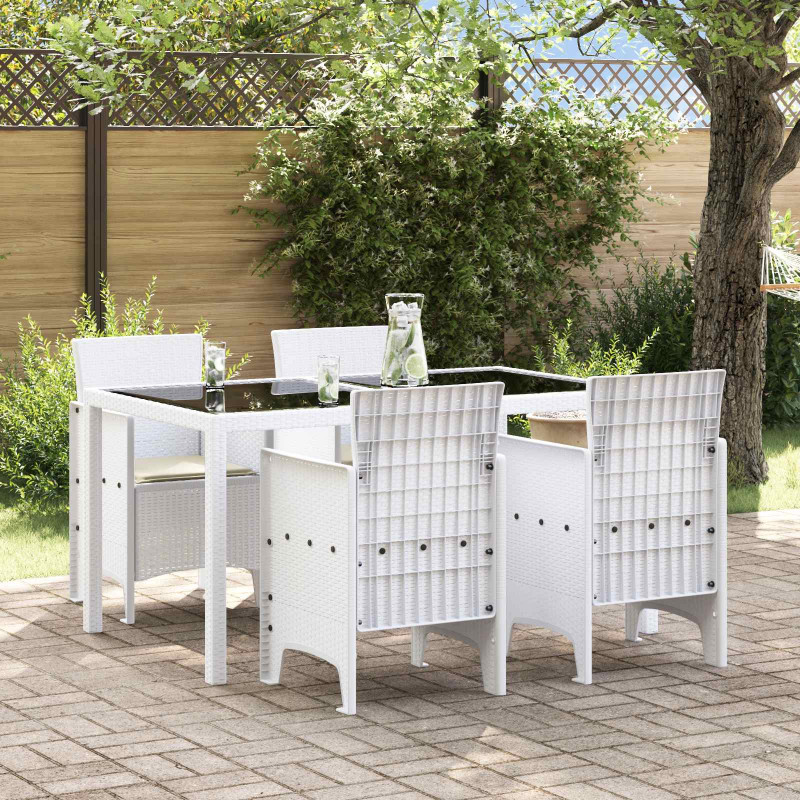 Krzesło Ogrodowe 4 pcs Biały 53 x 49 x 85 cm polipropylen