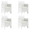 Krzesło Ogrodowe 4 pcs Biały 53 x 49 x 85 cm polipropylen