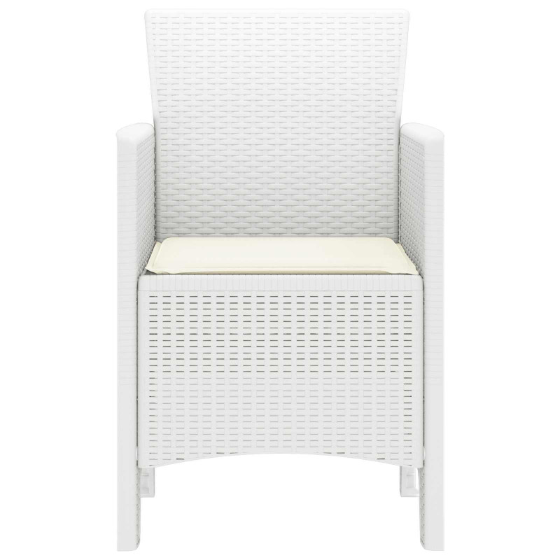 Krzesło Ogrodowe 4 pcs Biały 53 x 49 x 85 cm polipropylen