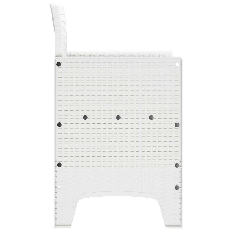 Krzesło Ogrodowe 4 pcs Biały 53 x 49 x 85 cm polipropylen
