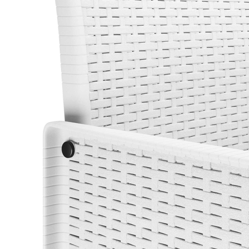 Krzesło Ogrodowe 4 pcs Biały 53 x 49 x 85 cm polipropylen