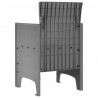 Krzesło Ogrodowe 4 pcs Jasnoszary 53 x 49 x 85 cm polipropylen