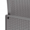 Krzesło Ogrodowe 4 pcs Jasnoszary 53 x 49 x 85 cm polipropylen