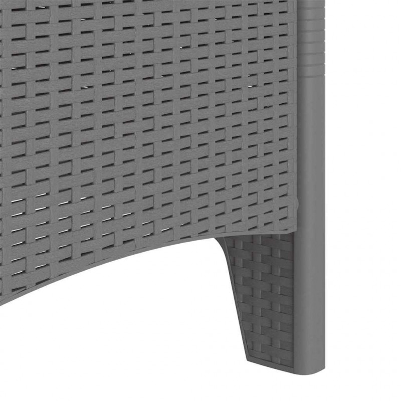 Krzesło Ogrodowe 4 pcs Jasnoszary 53 x 49 x 85 cm polipropylen