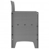 Krzesło Ogrodowe 4 pcs Jasnoszary 53 x 49 x 85 cm polipropylen