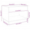 Stolik kawowy z LED Infinity, czarny, 70x50x50 cm