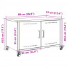 Szafka RTV, biała, 68x39x43,5 cm, stal