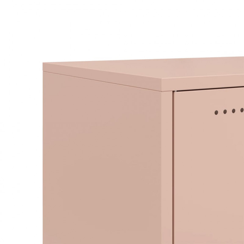 Szafka RTV, różowa, 100,5x39x43,5 cm, stal