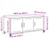 Szafka RTV, musztardowa, 100,5x39x43,5 cm, stal