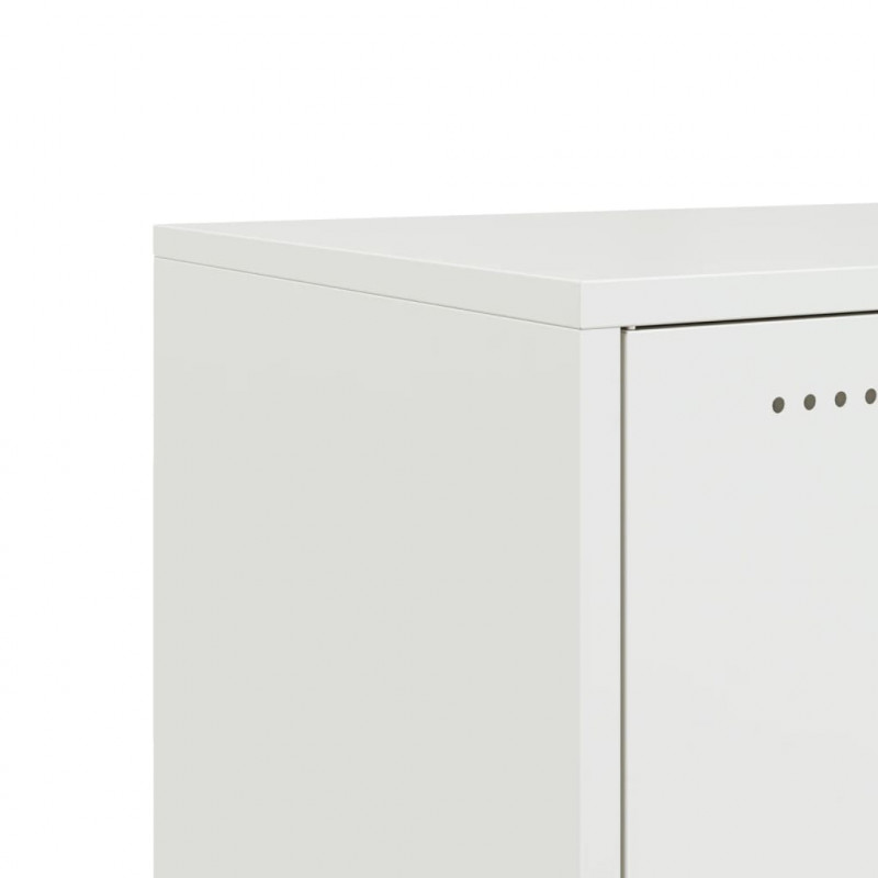 Szafka RTV, biała, 100,5x39x43,5 cm, stal