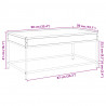 Stolik kawowy z LED Infinity, czarny, 90x50x41 cm