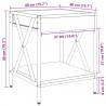 Stolik kawowy z LED Infinity, czarny, 40x40x49 cm