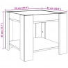 Stolik kawowy z LED, biały 53x53x45 cm, materiał drewnopochodny