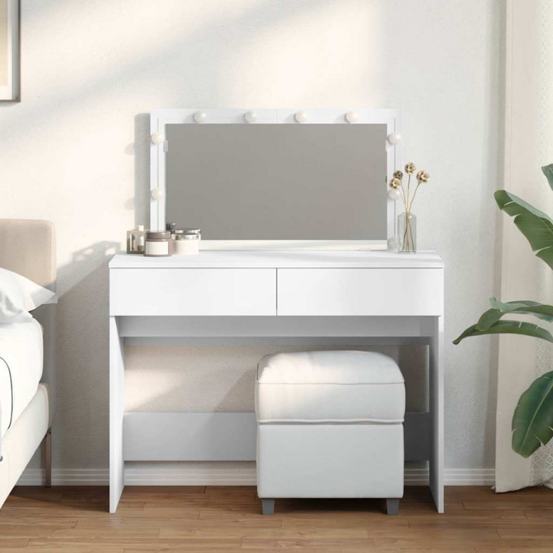 Toaletka z oświetleniem LED, biała, 100x40x120 cm