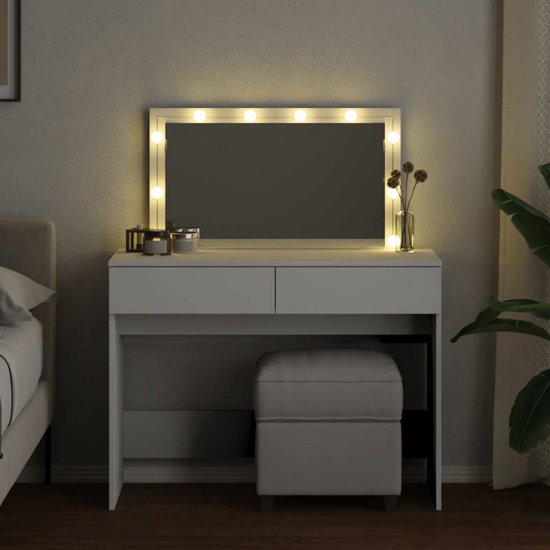 Toaletka z oświetleniem LED, biała, 100x40x120 cm