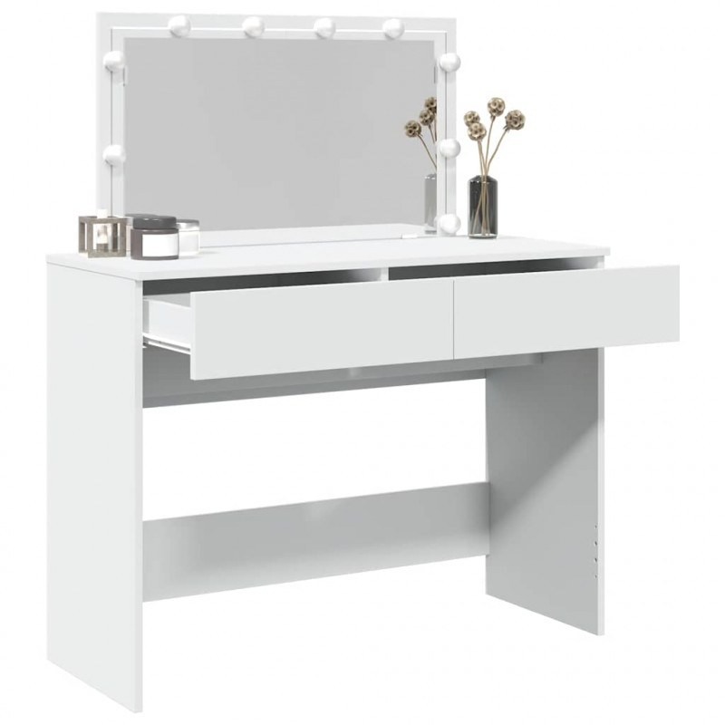 Toaletka z oświetleniem LED, biała, 100x40x120 cm