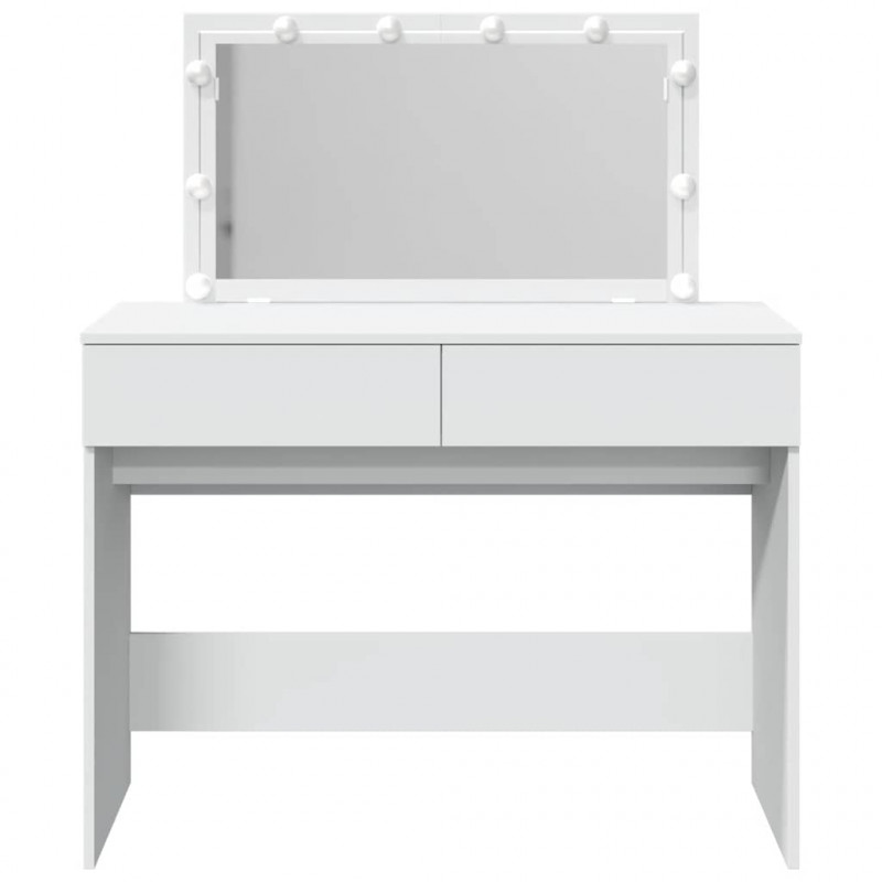 Toaletka z oświetleniem LED, biała, 100x40x120 cm