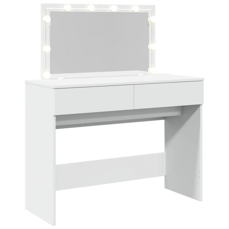 Toaletka z oświetleniem LED, biała, 100x40x120 cm