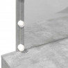 Toaletka z oświetleniem LED, szarość betonu, 100x40x120 cm