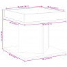 Stolik kawowy z LED czarny 50x50x45 cm, materiał drewnopochodny