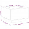 Stolik kawowy z LED, czarny, 60x60x40 cm