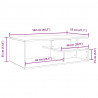 Stolik kawowy, biały, 102x55x35 cm, materiał drewnopochodny